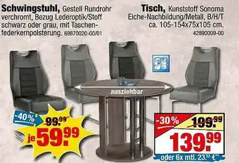 SB Lagerkauf Schwingstuhl Oder Tisch Angebot