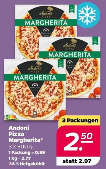 NETTO Andoni Pizza Margherita 3 x 300 g Angebot
