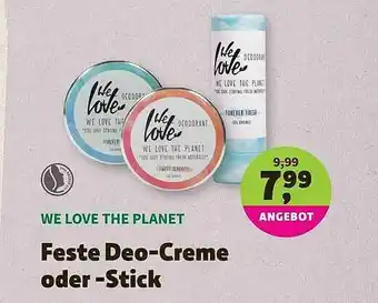 Biomarkt Feste Deo-creme Oder Stick We Love The Planet Angebot