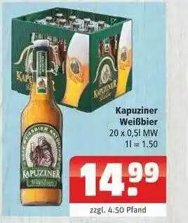 Getränkehaus Kapuziner Weißbier Angebot