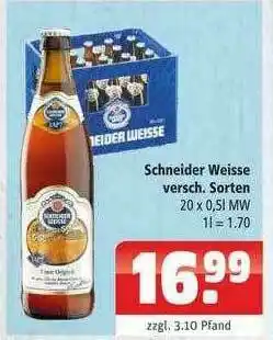 Getränkehaus Schneider Weisse Angebot