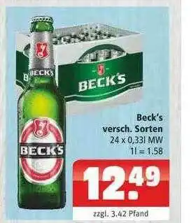 Getränkehaus Beck's Angebot