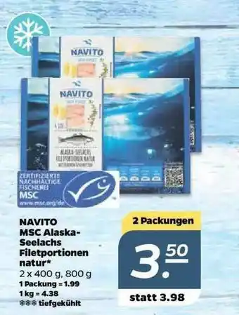 NETTO Navito Msc Alaska-seelachs Filetportionen Natur Angebot