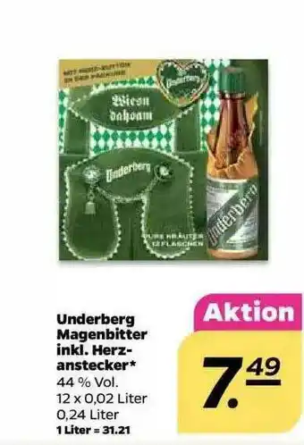 NETTO Underberg Magenbitter Inkl. Herzanstecker Angebot