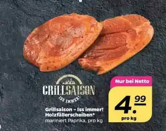 NETTO Grillsaison Holzfällerscheiben Angebot