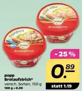 NETTO Popp Brotaufstrich Angebot