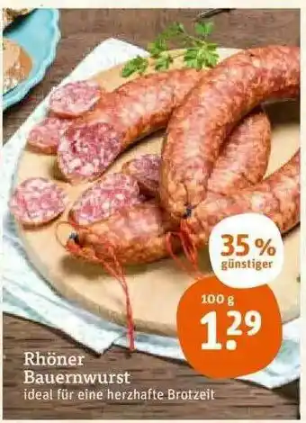 tegut Rhöner Bauernwurst Angebot