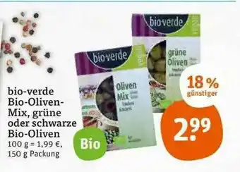 tegut Bio-verde Bo-oliven Max, Grune Oder Schwarze Bio-oliven Angebot