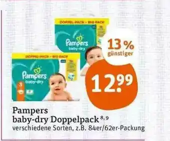 tegut Pampers Baby Dry Doppelpack Angebot