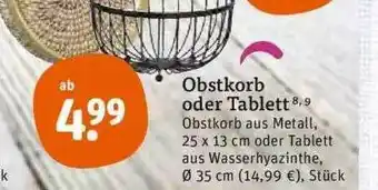 tegut Obstkorb Oder Tablett Angebot