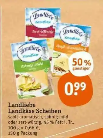 tegut Landliebe Landkäse Scheiben Angebot