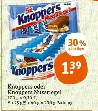 tegut Knoppers Oder Knoppers Nussriegel Angebot