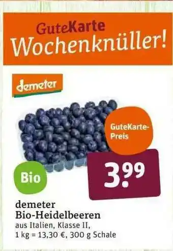 tegut Demeter Bio-heidelbeeren Angebot