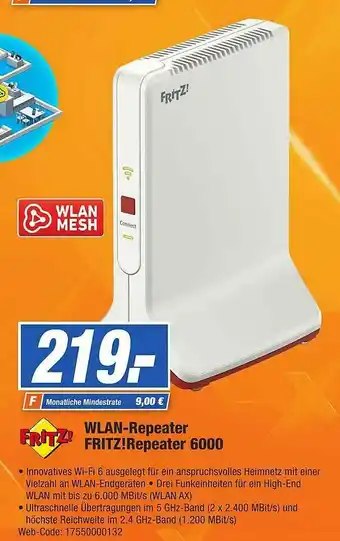 HEM Expert Fritz! Wlan-repeater Fritz!repeater 6000 Angebot