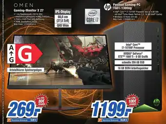 HEM Expert Omen Gaming-monitor X27 Oder Hp Pavilion Gaming-pc Tg01-1300ng Angebot