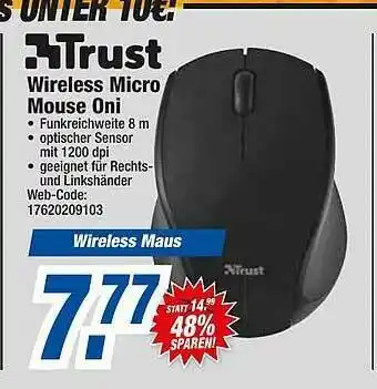 HEM Expert Trust Wireless Micro Mouse Oni Angebot