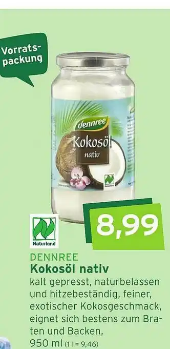 Naturgut Dennree Kokosöl Nativ Angebot