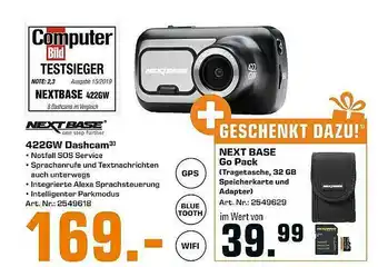 Saturn Nextbase 422gw Dashcam Angebot