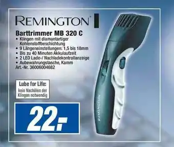 expert Techno Land Remington Barttrimmer Mb320c Angebot