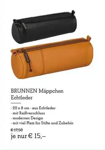 Heymann Bücher Brunnen Mäppchen Echtleder Angebot