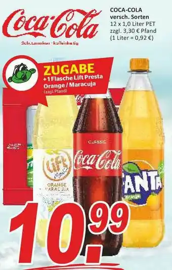 Getränke Fleischmann Coca-cola Angebot