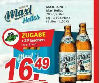 Getränke Fleischmann Maxlrainer Maxl Helles Angebot