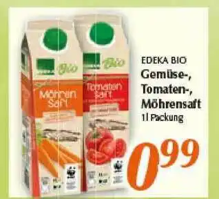 inkoop Edeka Bio Gemüse Tomaten, Möhrensaft Angebot