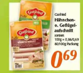 inkoop Gutfried Hähnchen O. Geflügel Aufschnitt Angebot