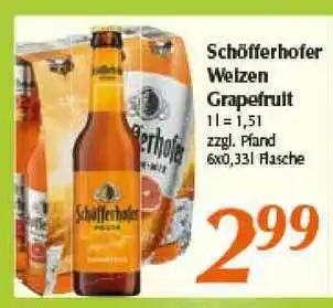 inkoop Scöfferhofer Weizen Grapefruit Angebot