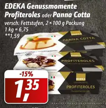 Simmel Edeka Genussmomente Profiteroles o. Panna Cotta 2*100g Angebot