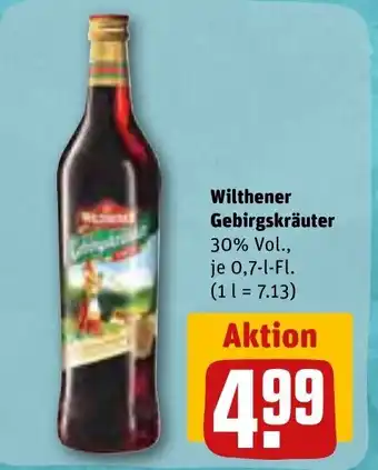 REWE Wilthener Gebirgskräuter 0,7 l Angebot