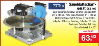 Zimmermann Güde Sägeblattschärfgerät GSS 400 Angebot