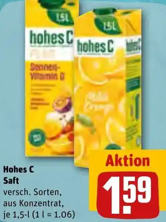 REWE Hohes C Saft 1,5 l Angebot