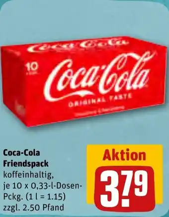 REWE Coca-Cola Friendspack 10 x 0,33 l Dosen-Pckg. Angebot