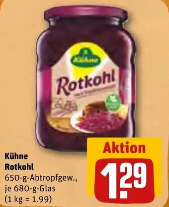 REWE Kühne Rotkohl 680 g Glas Angebot