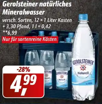 Simmel Gerolsteiner Mineralwasser 12*1L Angebot