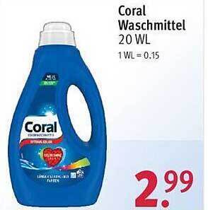 Rossmann Coral waschmittel Angebot