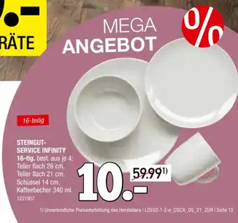 Osca Möbel Steingut Service Infinity Angebot