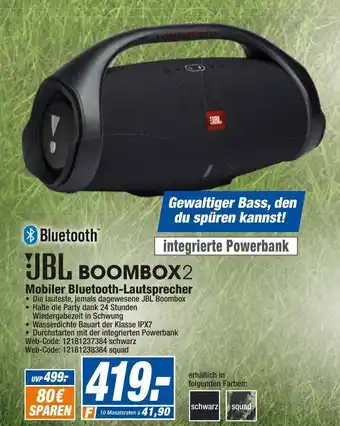 expert Octomedia JBL Boombox2 Mobiler Bluetooth Lautsprecher Angebot