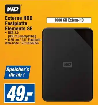 expert Octomedia WD Externe HDD Festplatte Elements SE Angebot