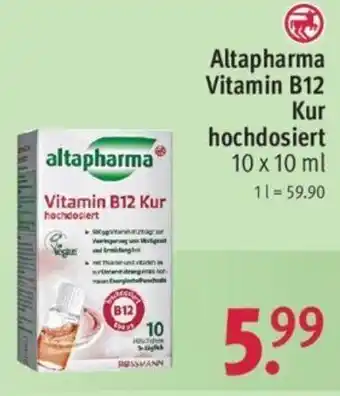 Rossmann Altapharma Vitamin B12 Kur hochdosiert 10 x 10 ml Angebot