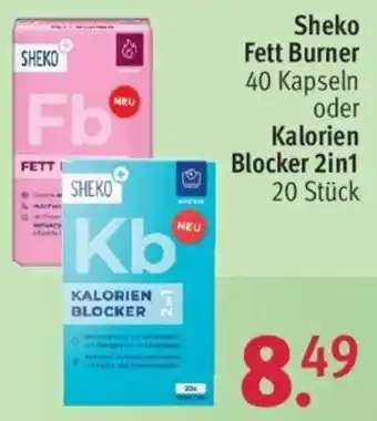 Rossmann Sheko Fett Burner 40 Kapseln oder Kalorien Blocker 2in1, 20 Stück Angebot