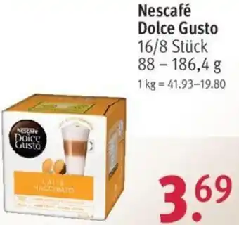 Rossmann Nescafé Dolce Gusto 16/8 Stück, 88-186,4 g Angebot