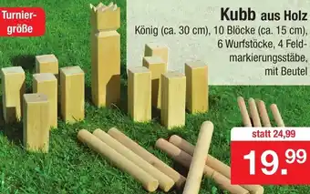 Zimmermann Kubb aus Holz Angebot