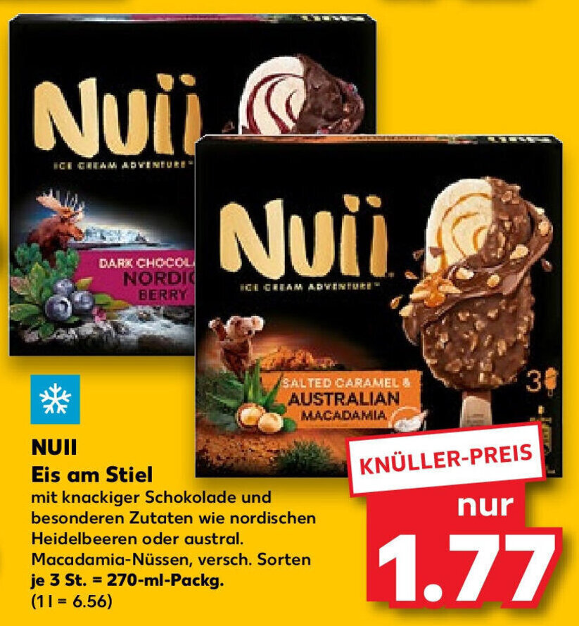 Nuii Eis am Stiel 270 ml Packg. Angebot bei Kaufland