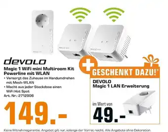 Saturn Devolo Magic 1 WiFi mini Multiroom Kit Powerline mit WLAN Angebot