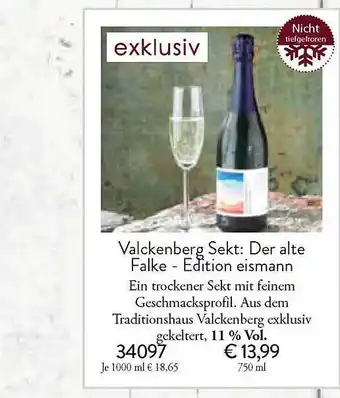 Eismann Valckenberg sekt: der alte falke - edition eismann Angebot