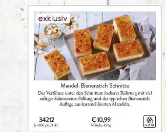 Eismann Mandel-bienenstich schnitte Angebot