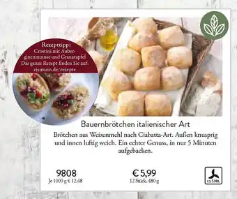 Eismann Bauernbrötchen italienischer art Angebot