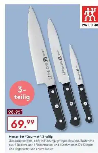 Möbel Rieger Zwilling messer-set „gourmet“, 3-teilig Angebot